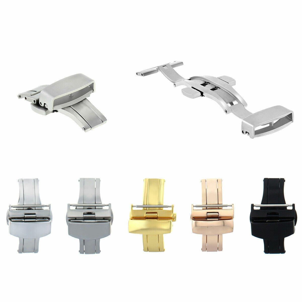 14-24MM DEPLOYMENT BUCKLE CLASP FOR LEATHER BAND STRAP TISSOT PRC200