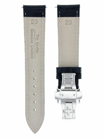 LEATHER BAND STRAP DEPLOYMENT CLASP FOR IWC WATCH - 18MM