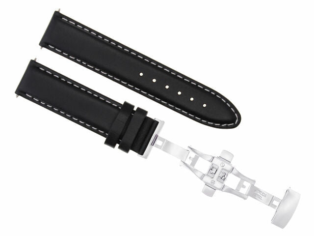 18-19-20-22-24MM CLASSIC MENS SMOOTH LEATHER WATCH BAND STRAP FOR DUNHILL CLASP