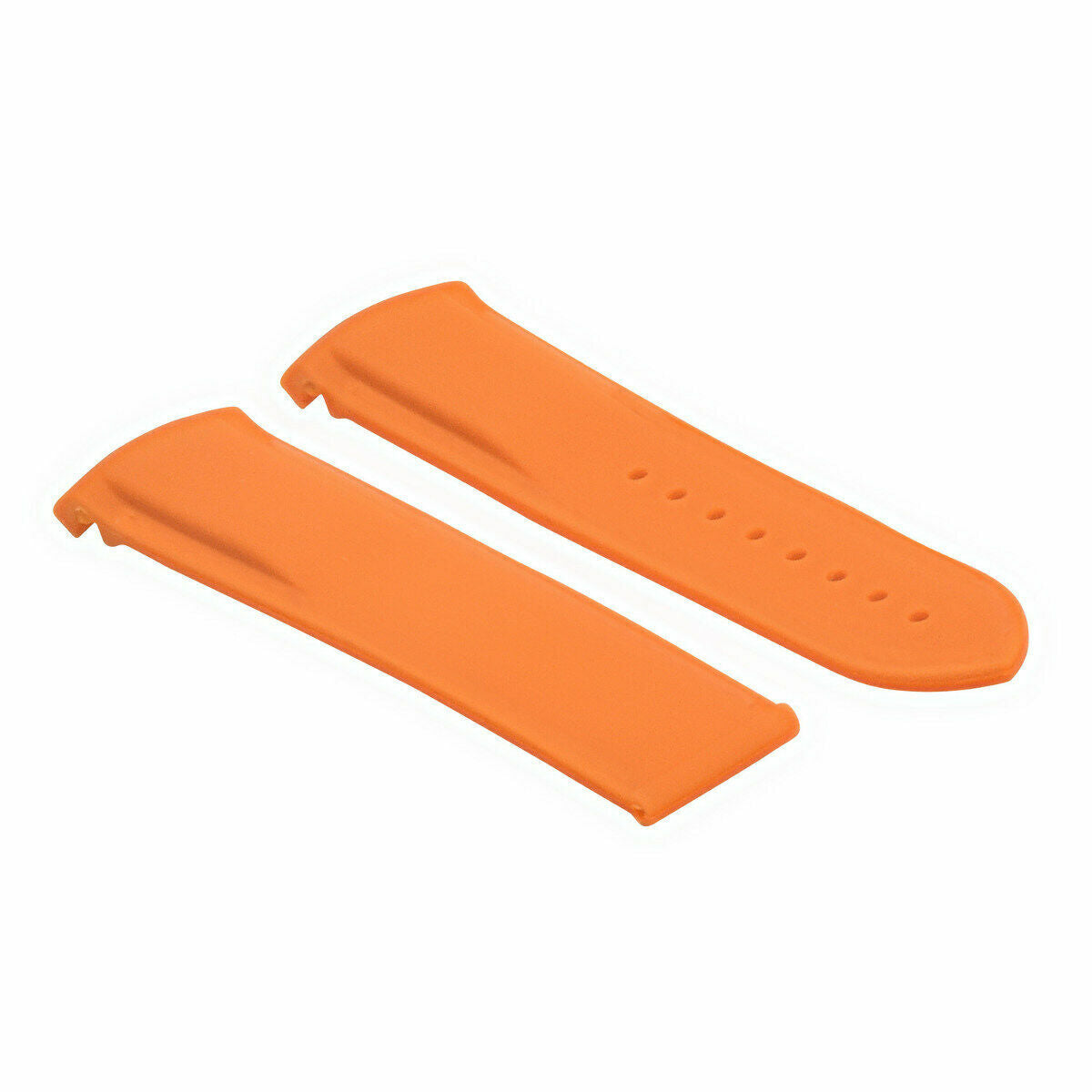 20-22MM Curved End Rubber Diver Strap Band for Omega Seamaster Planet Ocean Clasp, front view