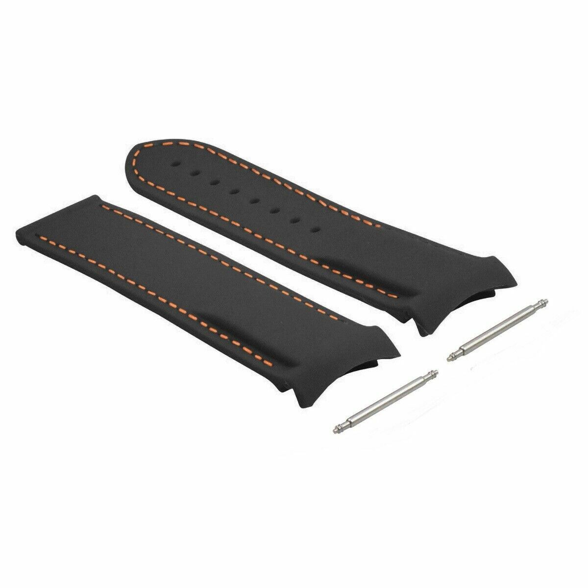 20-22MM CURVED END RUBBER DIVER STRAP BAND FOR OMEGA SEAMASTER PLANET OCEAN CLASP