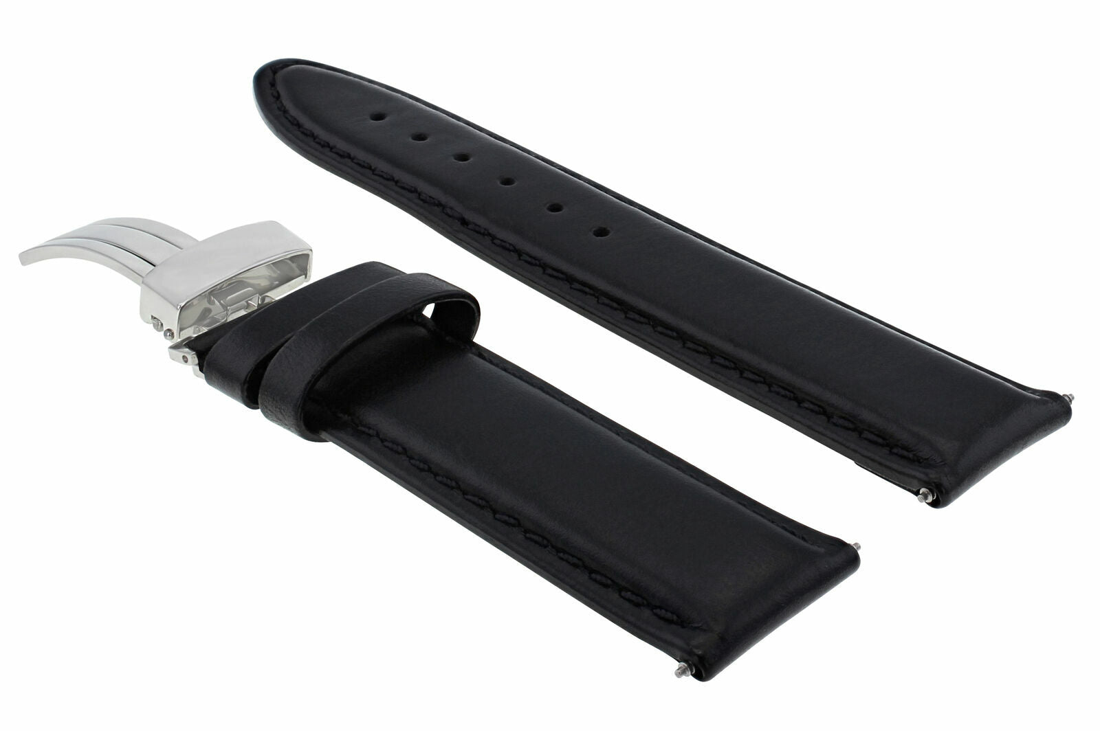 CLASSICS MENS LEATHER BAND SMOOTH STRAP SMOOTH FOR BAUME MERCIER WATCH - 24MM