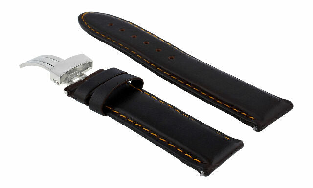 18MM 19MM 20MM 22MM 24MM GENUINE CLASSIC MENS LEATHER WATCH BAND STRAP FOR TIMEX
