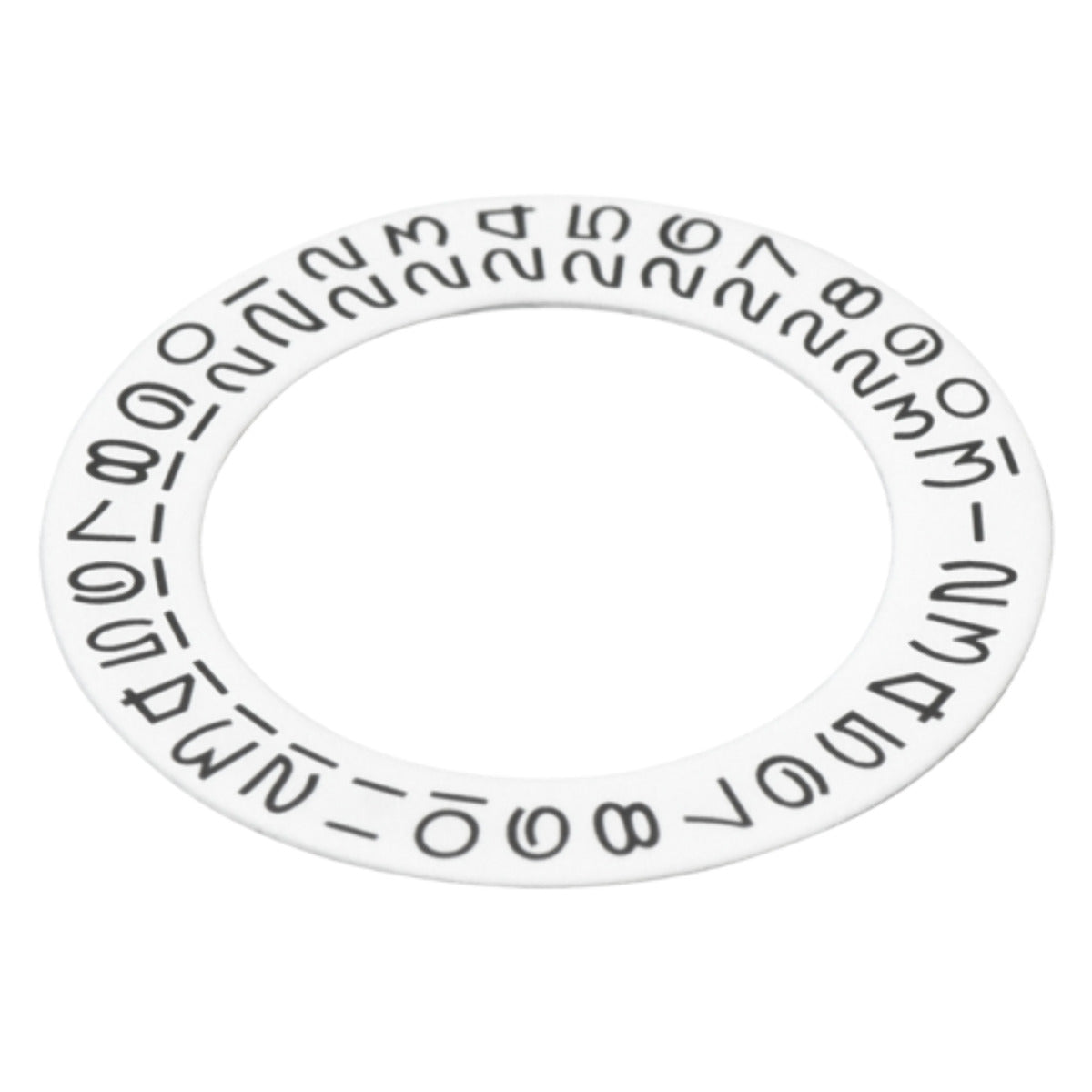 WHITE DATE DISC WHEEL OVERLAY FOR FIT ROLEX 3130 - 3135 DATEJUST DAYDATE GMT