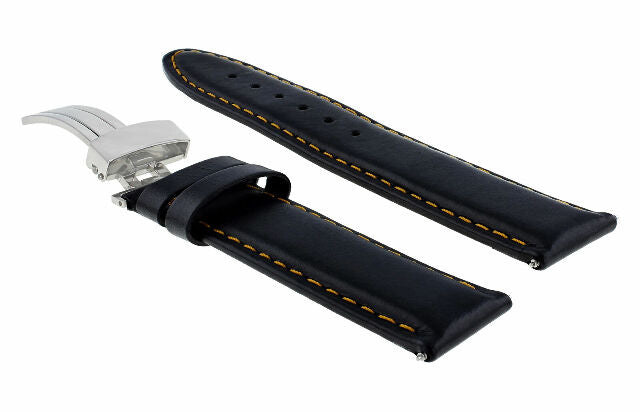 18MM 19MM 20MM 22MM 24MM LEATHER WATCH BAND STRAP SMOOTH WITH CLASP FOR CARTIER