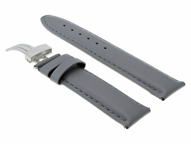 18MM 19MM 20MM 22MM 24MM LEATHER WATCH BAND STRAP SMOOTH WITH CLASP FOR CARTIER