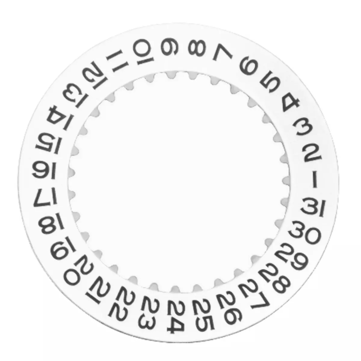 DATE DISC WHEEL FOR ROLEX WATCH FIT GENUINE 3130/3135 MOVMENT WHITE