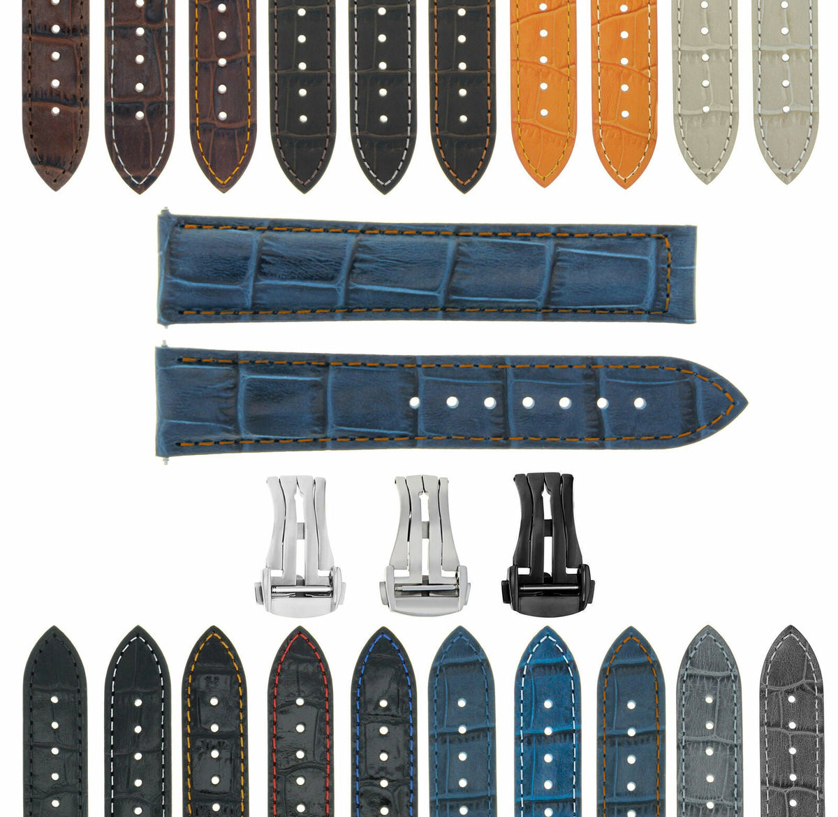 18-19-20-22-24MM LEATHER WATCH BAND STRAP FOR PATEK PHILIPPE
