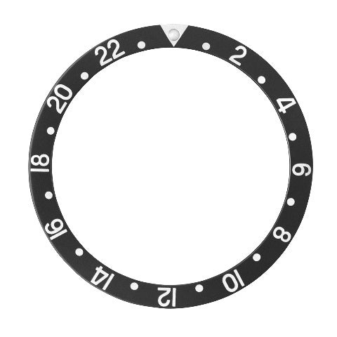 BEZEL INSERT GMT FOR SEIKO 6105 7002 6309 7S26 6309 6306 7002 8000 WATCH BLACK