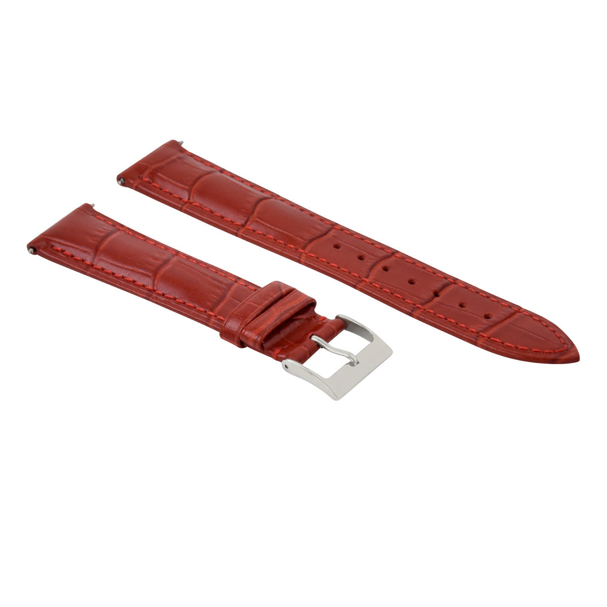 20MM FOR PATEK PHILLIPE WATCH LEATHER WATCH BAND STRAP 20/18MM RED LONG
