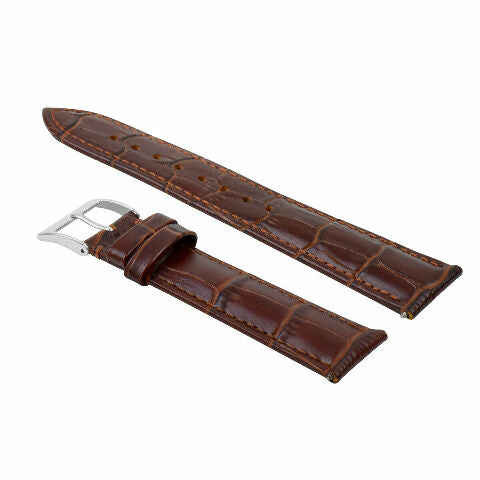 22MM LEATHER WATCH BAND STRAP FOR PATEK PHILLIPE WATCH BROWN 22/18MM LONG