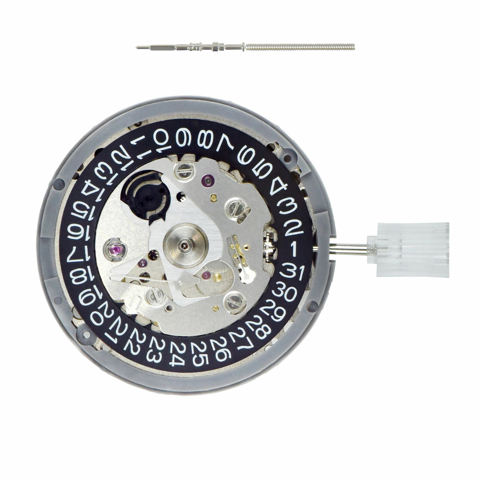 GENUINE SEIKO (SII) NH35 NH35A AUTOMATIC MOVEMENT DAYDATE CROWN @ 3 BLACK DATE