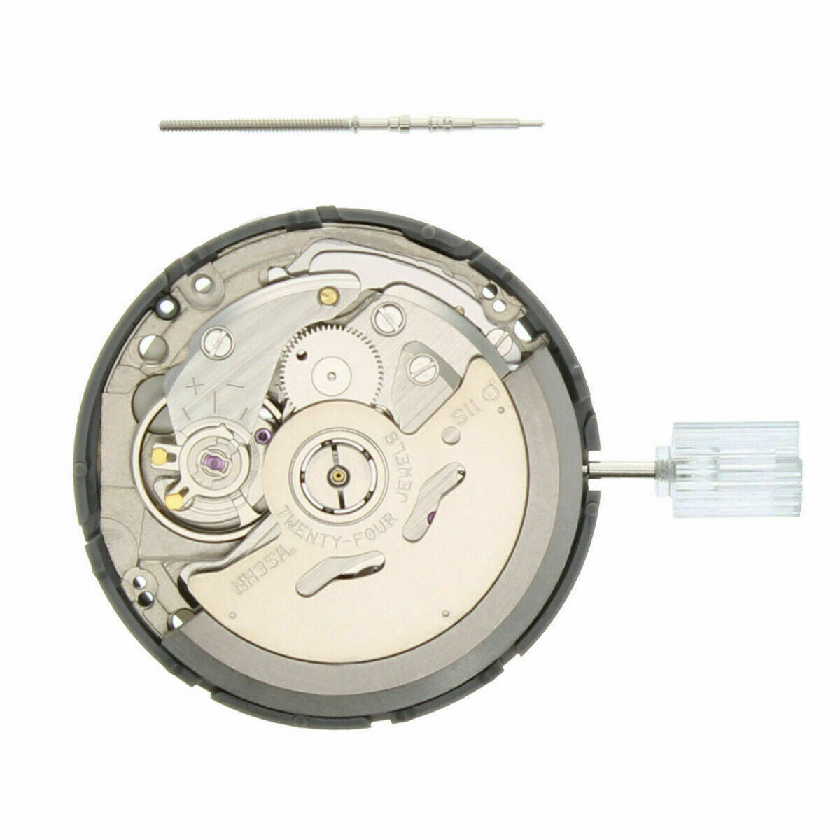 GENUINE SEIKO (SII) NH35/NH35A AUTOMATIC WATCH MOVEMENT DATE CROWN @4 WHITE NEW