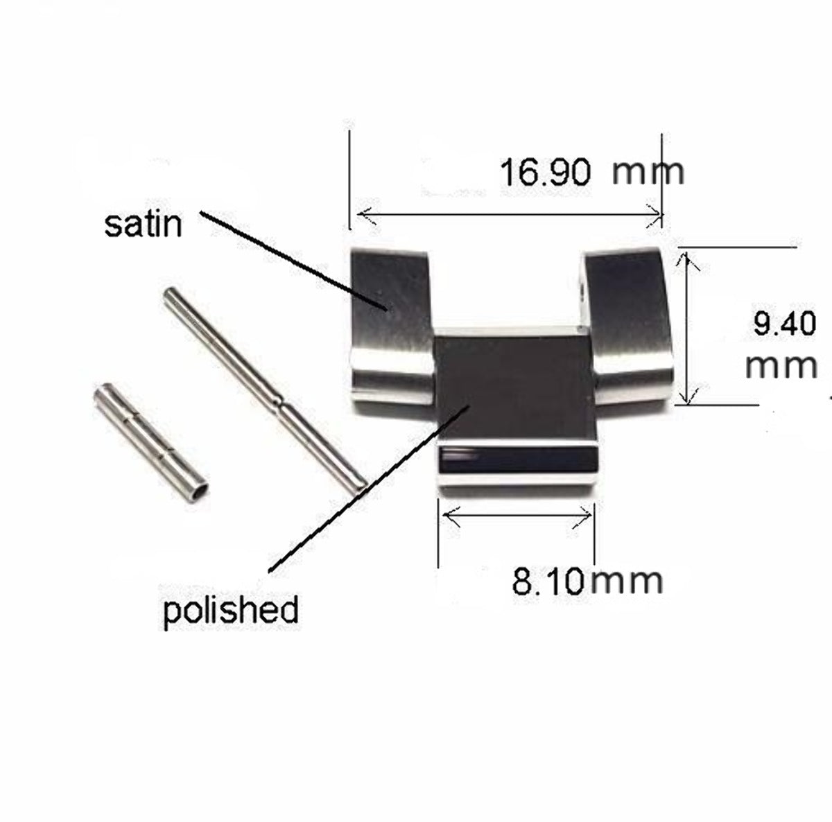 17MM WATCH BAND LINK FOR TAG HEUER AQUARACEER FM0184 BA0809 BA0810 BA0818