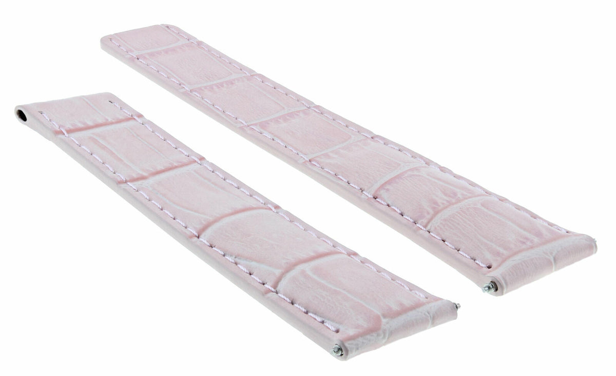 18-20MM LEATHER WATCH BAND STRAP FOR CARTIER TANK SOLO FRANCAISE DEPLOYMEN CLASP, Pink, view 4