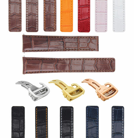 18-20MM LEATHER WATCH BAND STRAP FOR CARTIER TANK SOLO FRANCAISE DEPLOYMEN CLASP