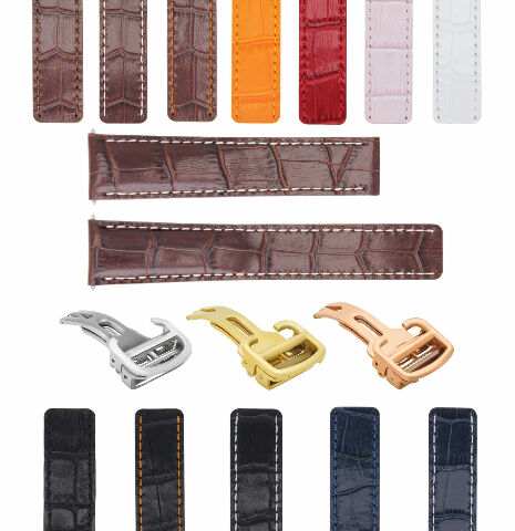 18-20MM LEATHER WATCH BAND STRAP FOR CARTIER TANK SOLO FRANCAISE DEPLOYMEN CLASP