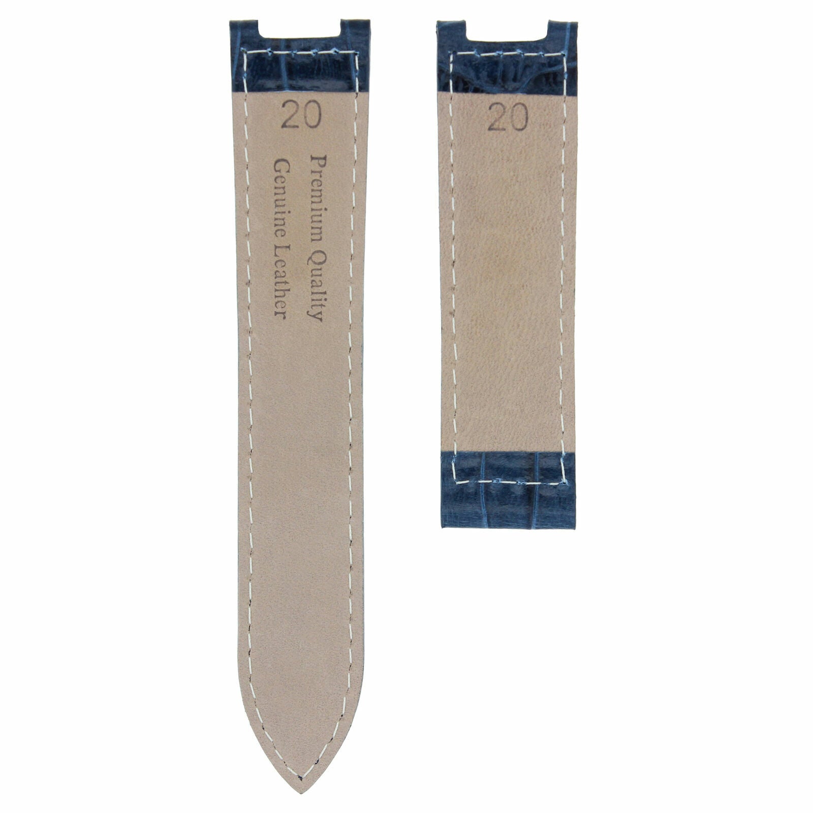 LEATHER WATCH BAND STRAP FITS CARTIER PASHA 35-38-42MM CHRONOGRAPH - 20MM