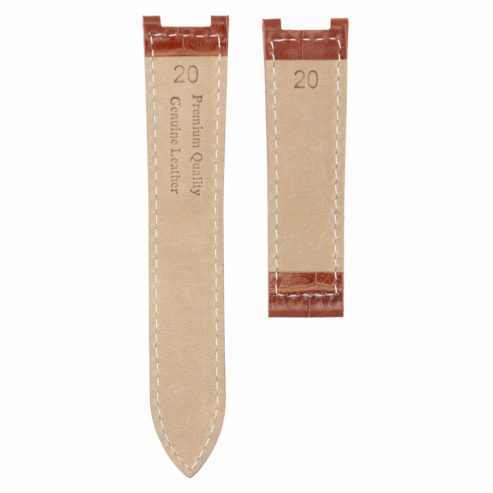 LEATHER WATCH BAND STRAP FITS CARTIER PASHA 35-38-42MM CHRONOGRAPH - 20MM