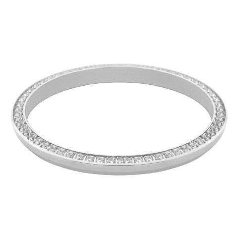 CREATED DIAMOND BEZEL FOR 34MM ROLEX TUDOR 1002 1003 1012  6584 6590 6605 SILVER