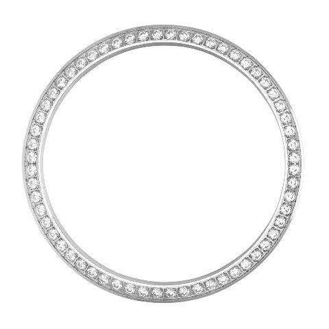 CREATED DIAMOND BEZEL FOR 34MM ROLEX TUDOR 1002 1003 1012  6584 6590 6605 SILVER