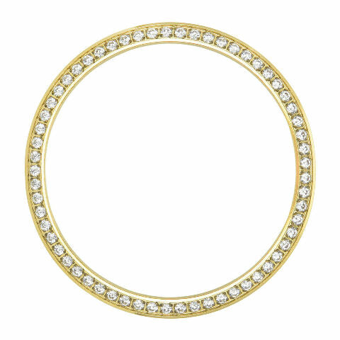 CREATED DIAMOND BEZEL FOR 34MM ROLEX TUDOR PRINCE 1002 1003 1012 6584 6590 GOLD