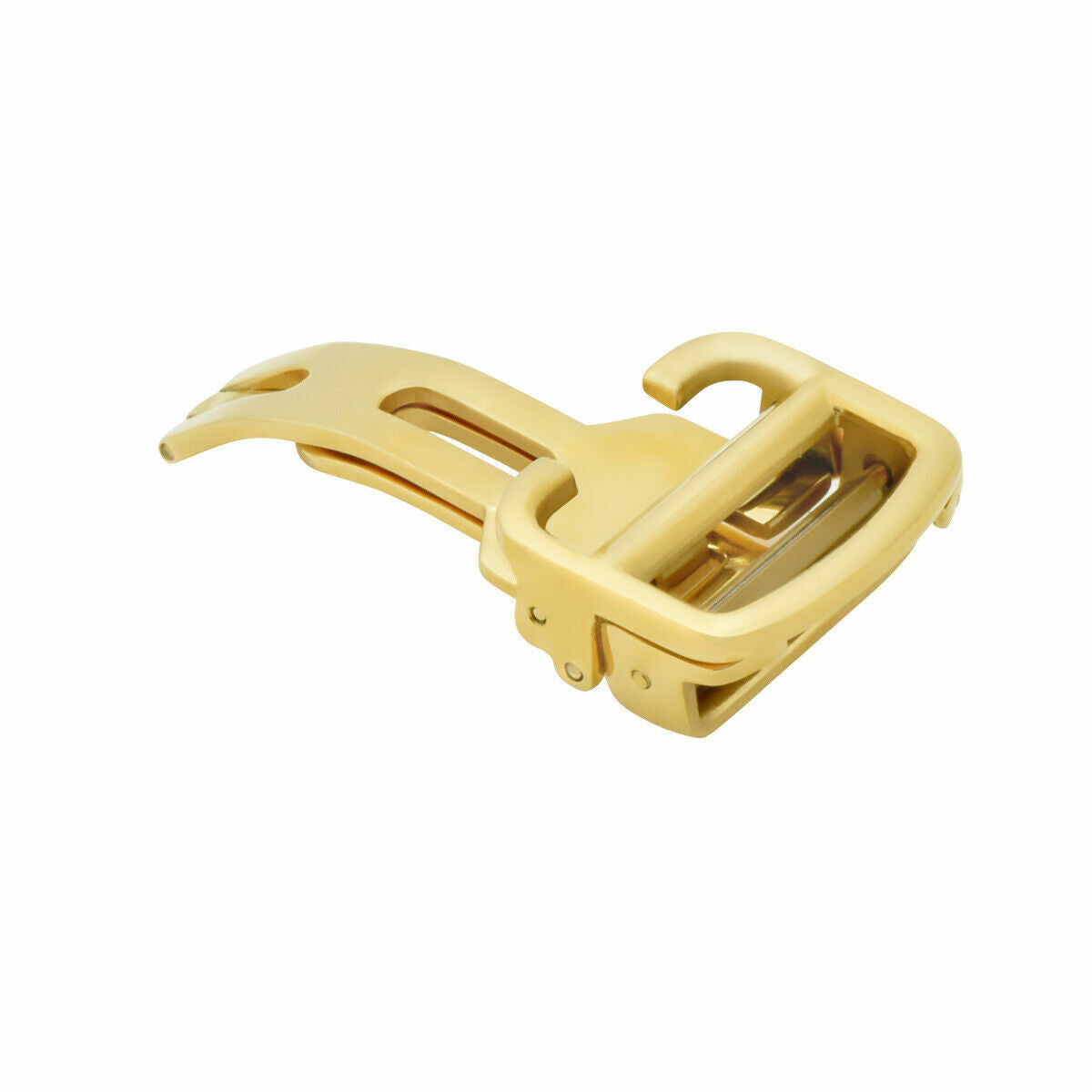 20MM DEPLOYMENT STRAP LEATHER BAND BUCKLE CLASP FIT CARTIER BALLON BLEU GOLD