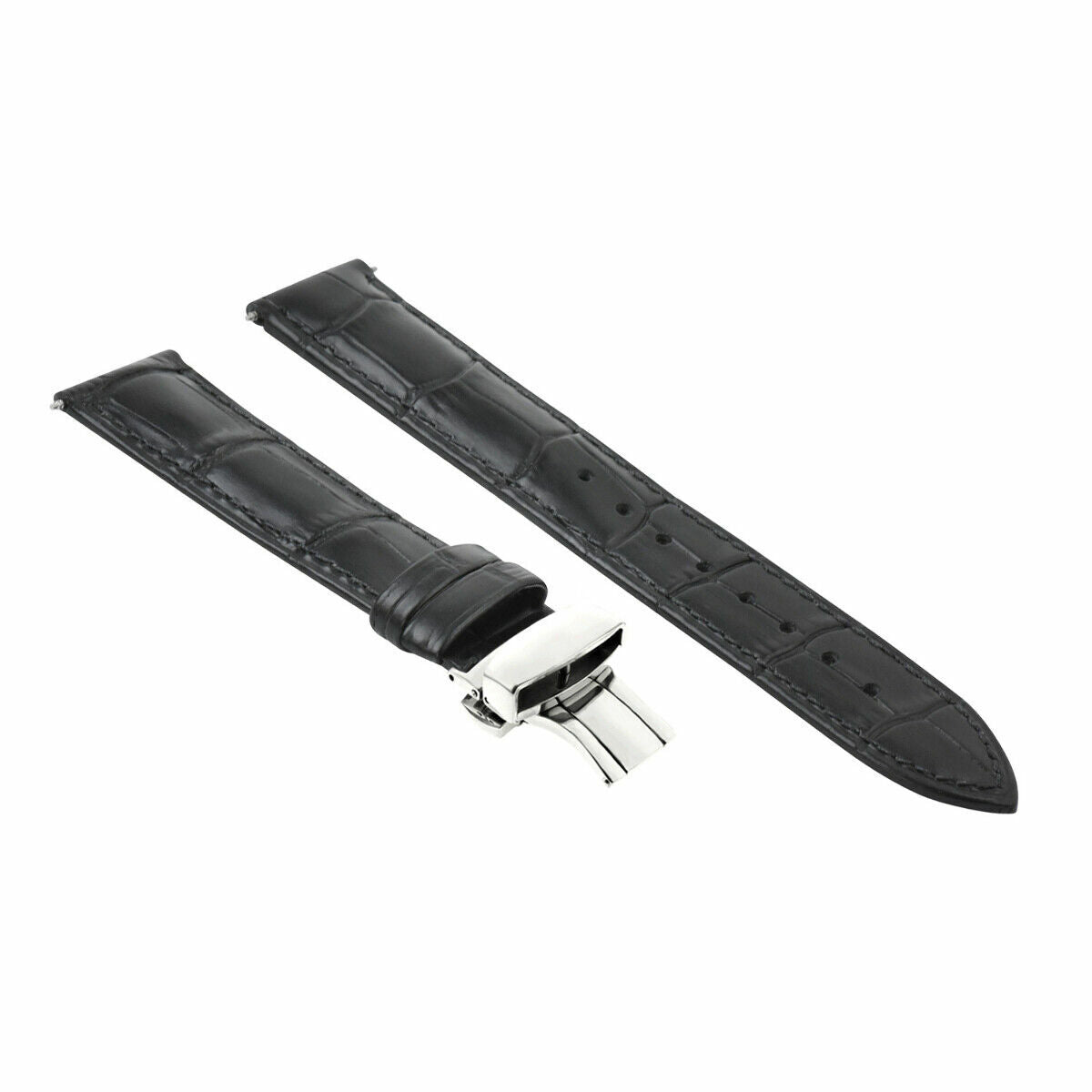 20-22-24MM LEATHER WATCH BAND STRAP FOR PATEK PHILIPPE + DEPLOYMENT CLASP