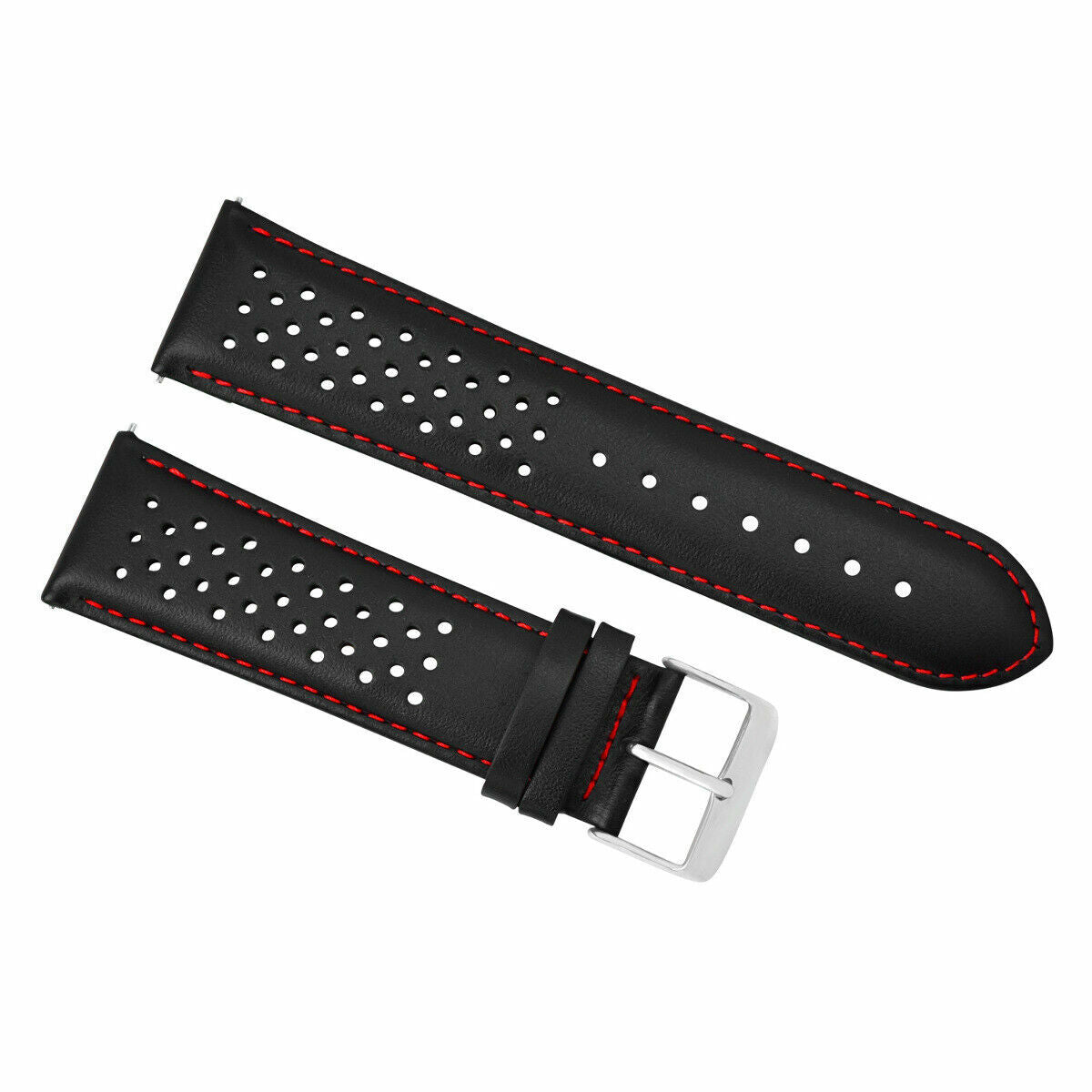 PERFORATED LEATHER RALLY WATCH STRAP BAND - QUICK RELEASE 18-19-20-21-22-23-24MM