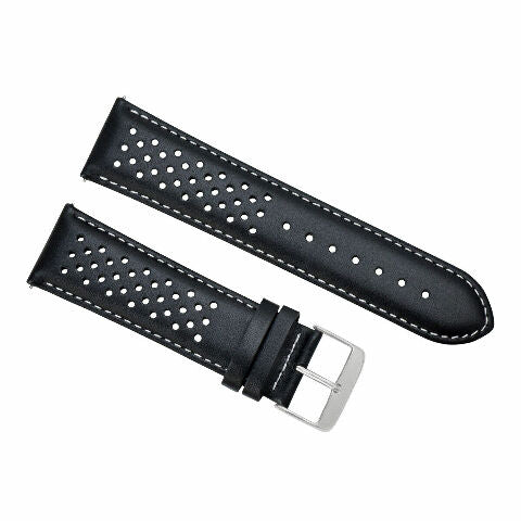 18MM-24MM PERFORATED LEATHER STRAP QUICK RELEASE FOR UNIVERSAL WATCH BAND