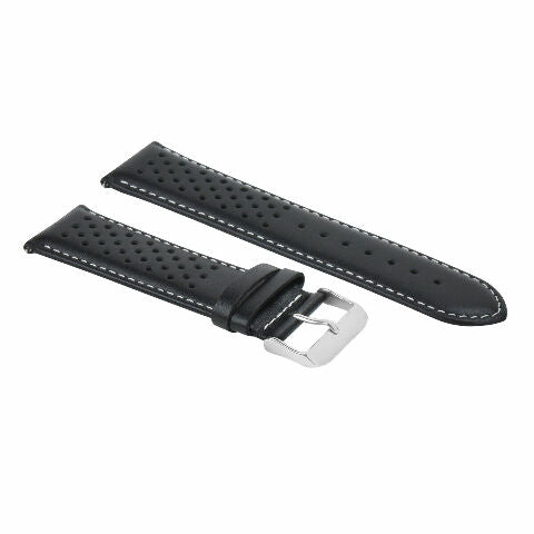 18MM-24MM PERFORATED LEATHER STRAP QUICK RELEASE FOR UNIVERSAL WATCH BAND