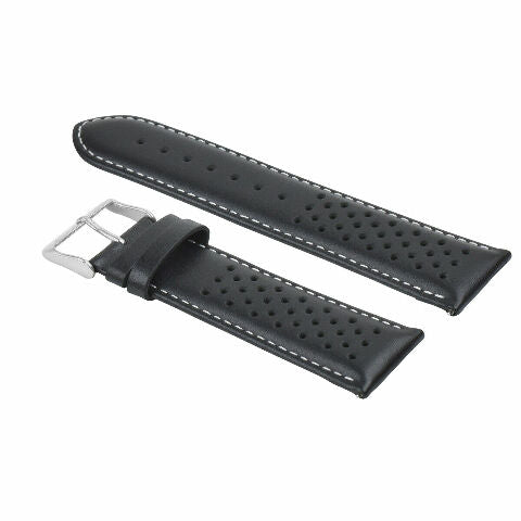 18MM-24MM PERFORATED LEATHER STRAP QUICK RELEASE FOR UNIVERSAL WATCH BAND