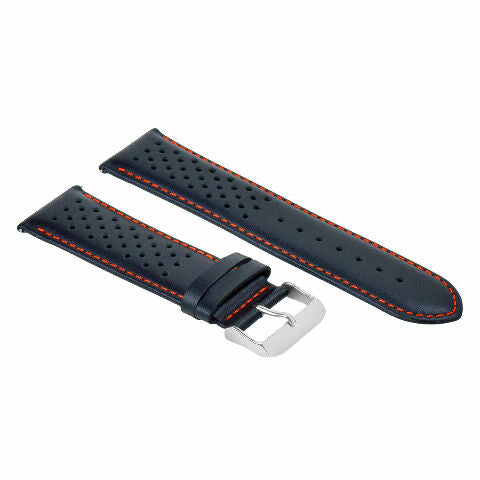 18MM-24MM PERFORATED LEATHER STRAP QUICK RELEASE FOR UNIVERSAL WATCH BAND
