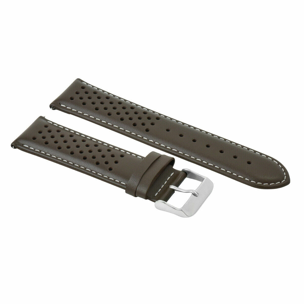 PERFORAT LEATHER WATCH BAND STRAP FOR TAG HEUER EZ RELEASE - 24MM