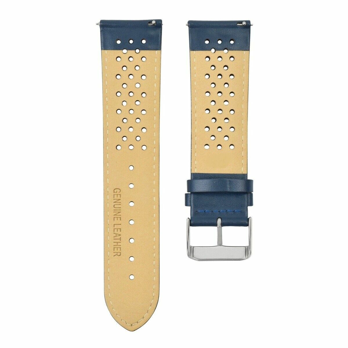 18-19-20-21-22-23-24MM PERFORATED LEATHER WATCH BAND STRAP FOR INVICTA EZRELEASE - Silver