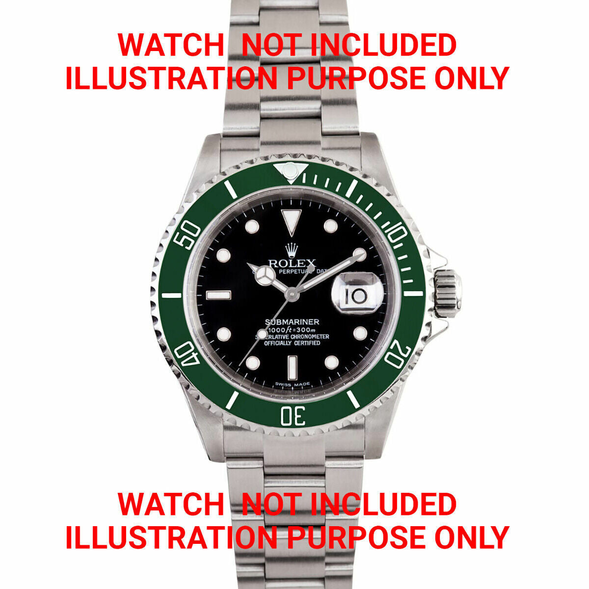 BEZEL & INSERT COMPLETE KIT FOR ROLEX SUBMARINER CERAMIC MODEL 116610 GREEN