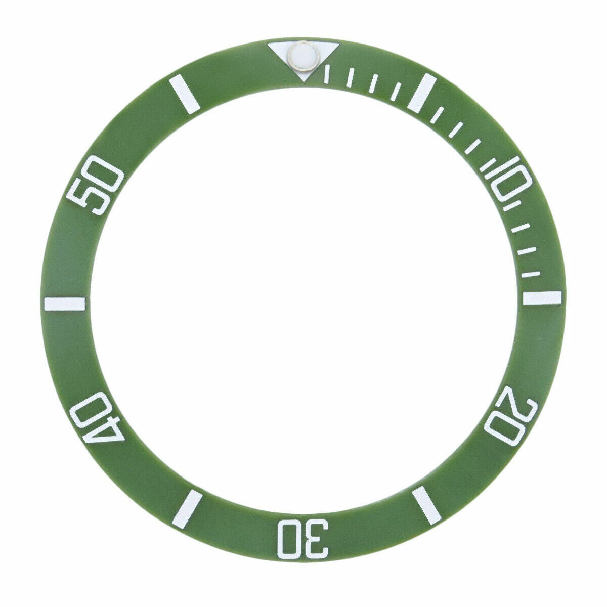REPLACEMENT BEZEL INSERT GREEN WITH BLUE LUME CERAMIC FOR WATCH 43MM X 30.50MM