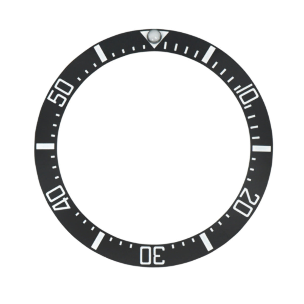 REPLACEMENT BEZEL INSERT BLACK ENGRAVED CERAMIC FOR WATCH 38MM X 30.60MM