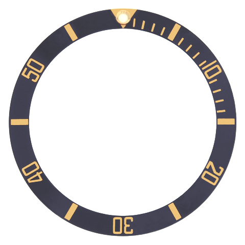 BEZEL & INSERT KIT FOR ROLEX SUBMARINER CERAMIC MODEL 116613, 116618 BLACK/GOLD