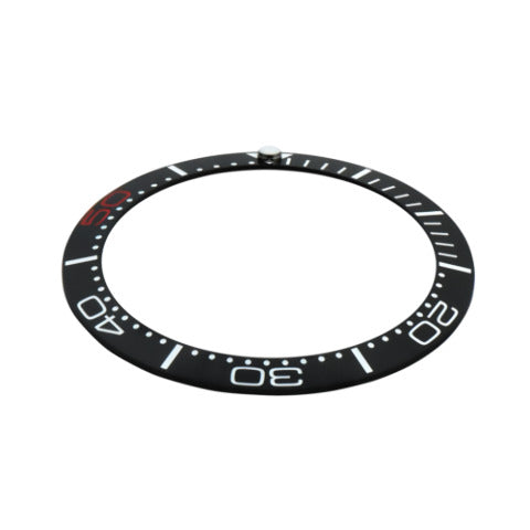 BLACK CERAMIC BEZEL INSERT FOR 41 42 OMEGA SEAMASTER PLANET 007 ENGRAVED NUMBERS