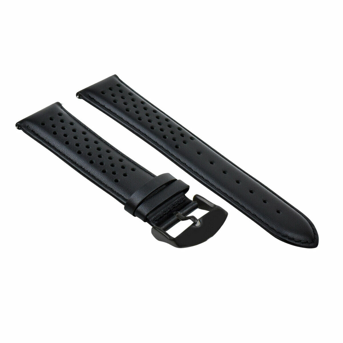 PERFORATED LEATHER RALLY WATCH STRAP BAND - QUICK RELEASE 18-19-20-21-22-23-24MM