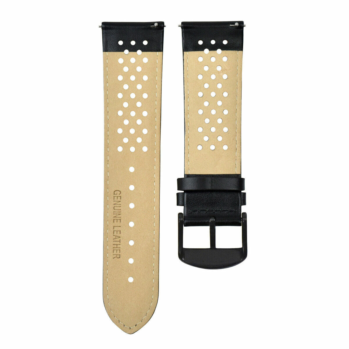 PERFORATED LEATHER RALLY WATCH STRAP BAND - QUICK RELEASE 18-19-20-21-22-23-24MM