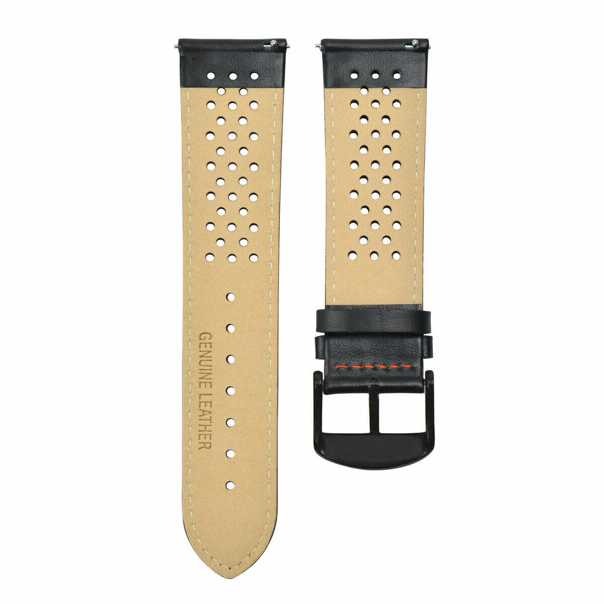 PERFORATED LEATHER WATCH BAND STRAP FOR ORIS QUICK RELEASE - 24MM
