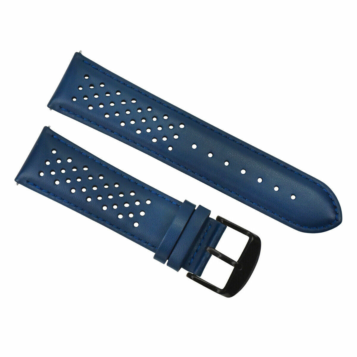 PERFORAT LEATHER WATCH BAND STRAP FOR OMEGA EZ RELEASE - 19MM