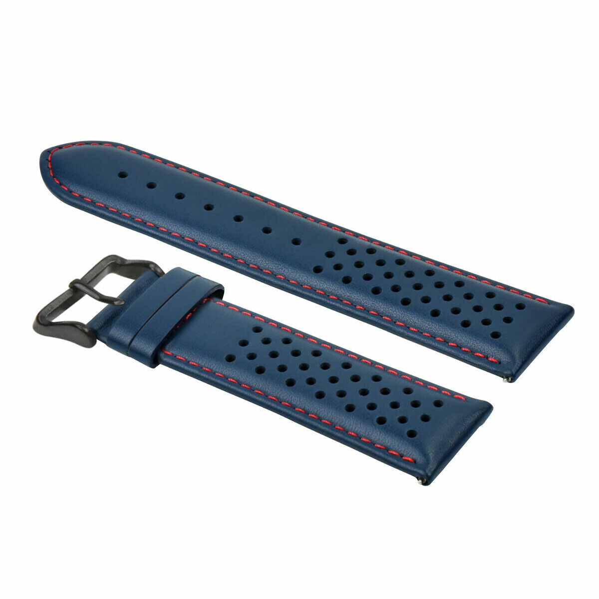 PERFORAT LEATHER WATCH BAND STRAP FOR OMEGA EZ RELEASE - 20MM