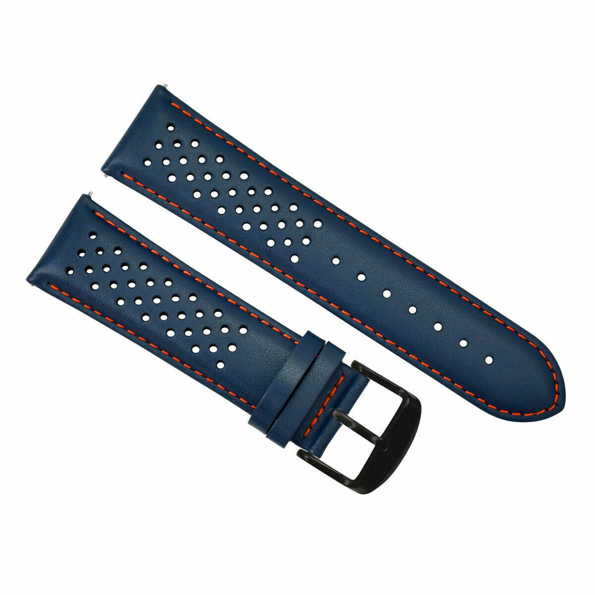 PERFORAT LEATHER WATCH BAND STRAP FOR OMEGA EZ RELEASE - 22MM