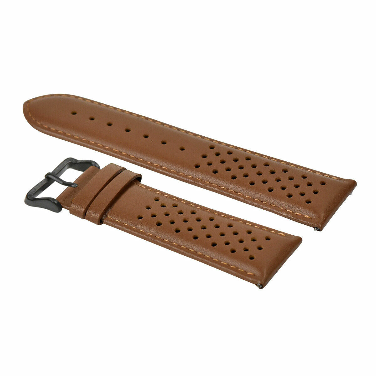 PERFORAT LEATHER WATCH BAND STRAP FOR OMEGA EZ RELEASE - 22MM