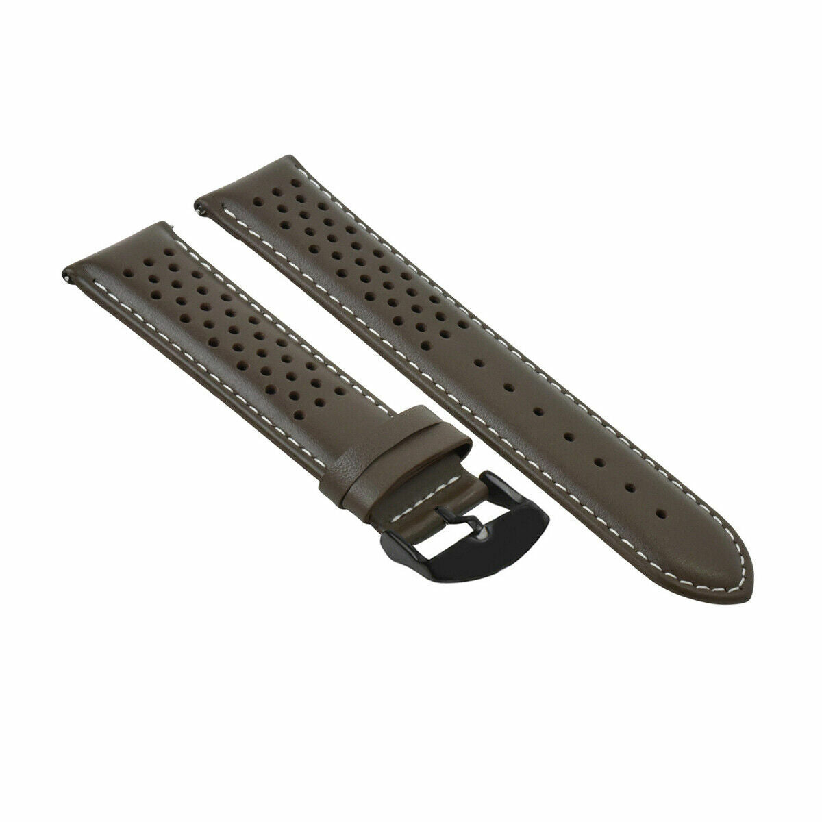 PERFORAT LEATHER WATCH BAND STRAP FOR OMEGA EZ RELEASE - 19MM