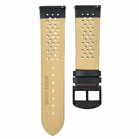 PERFORAT LEATHER WATCH BAND STRAP FOR OMEGA EZ RELEASE - 24MM