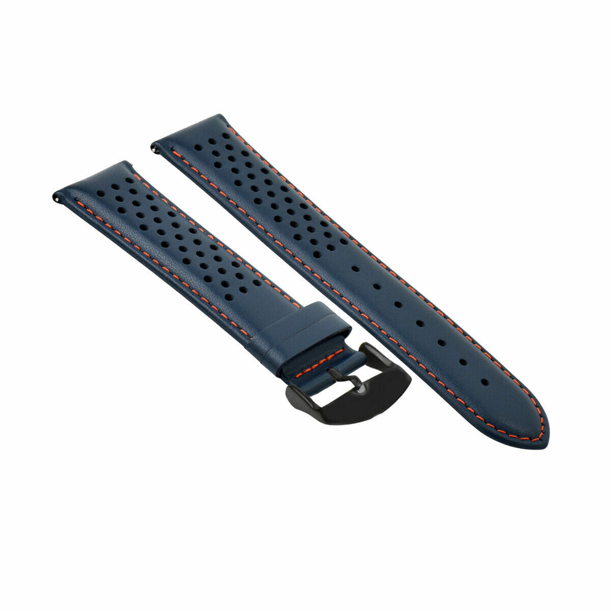 PERFORAT LEATHER WATCH BAND STRAP FOR OMEGA EZ RELEASE - 24MM